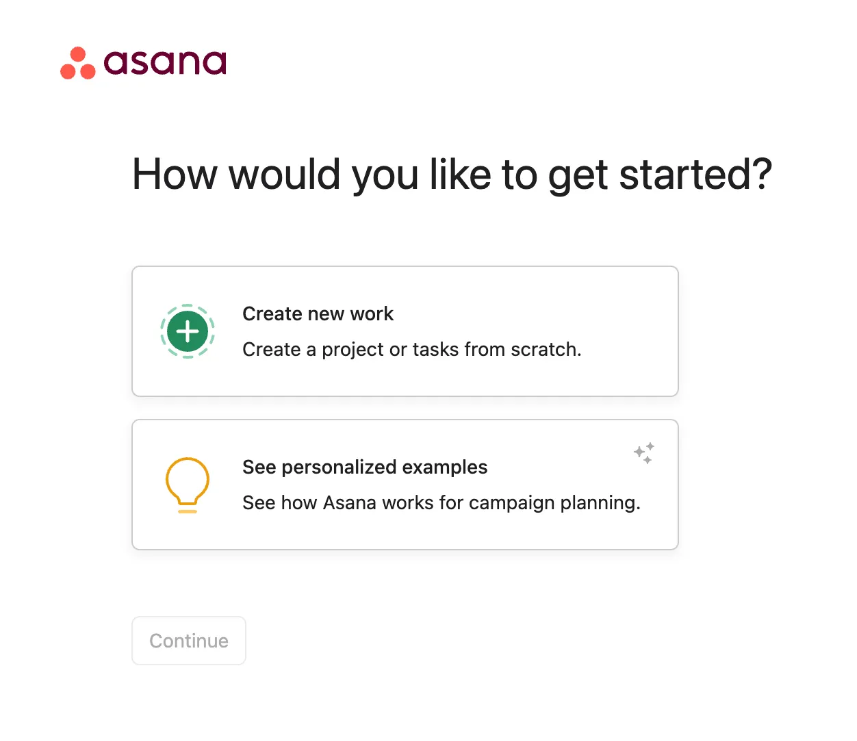 Screenshot of Asana fork